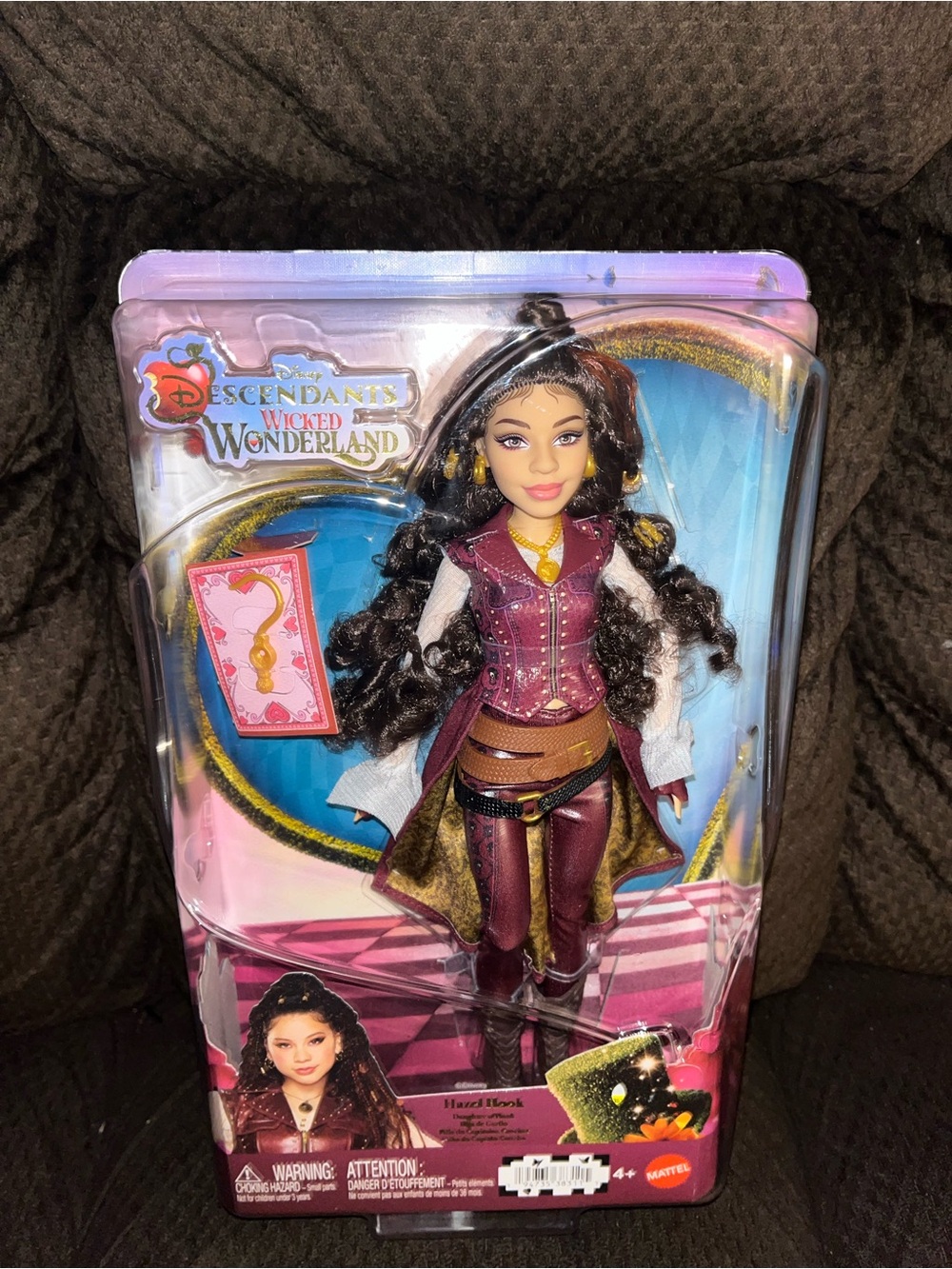 Disney Descendants Wicked Wonderland Hazel Hook Doll - Burgundy and Gold Outfit